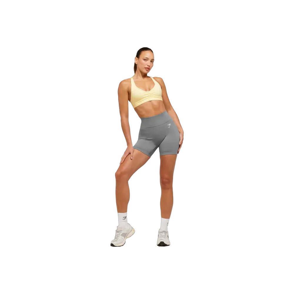 Gymshark Ruched Sports Bra 2.0 - Medium Support Butter Yellow