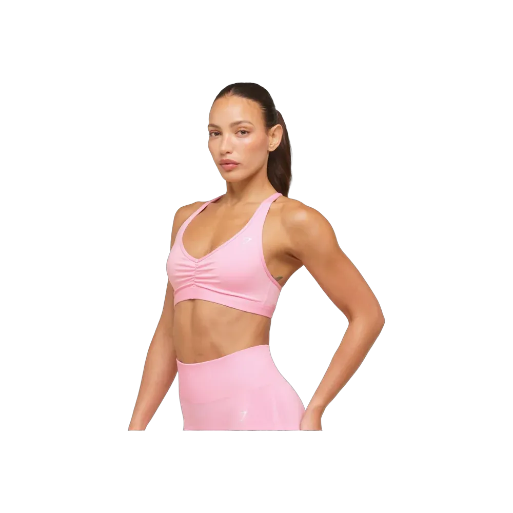 Gymshark Ruched Sports Bra 2.0 - Medium Support Poise Pink