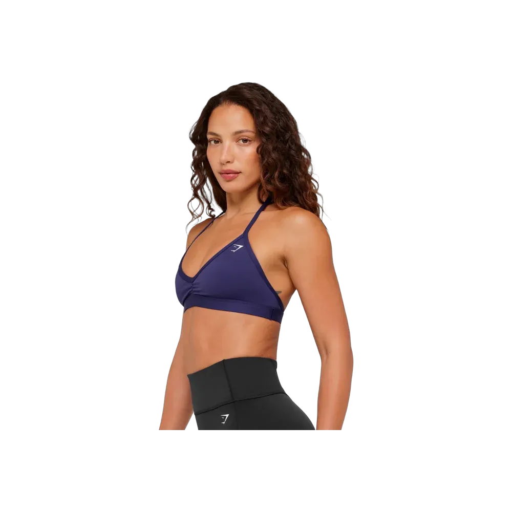 Gymshark Minimal Halterneck Sports Bra - Light Support Indigo Purple