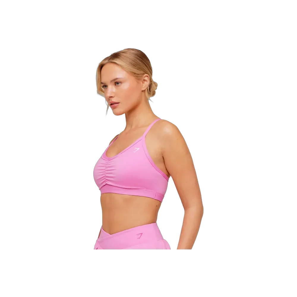 Gymshark Medium Support Ruched Sports Bra Focus Pink