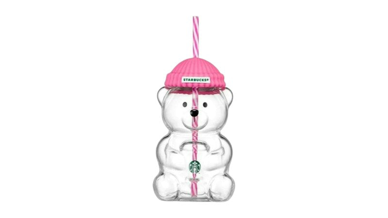Starbucks Baby Pink Bearista Glass Cold (Korea Exclusive) Cup - Barbie Pink