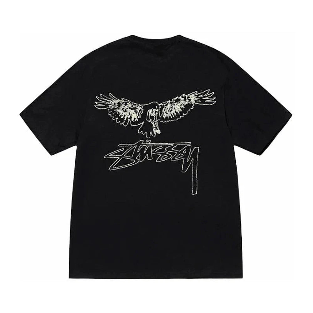 WINGSPAN TEE STUSSY BLACK - dawntown