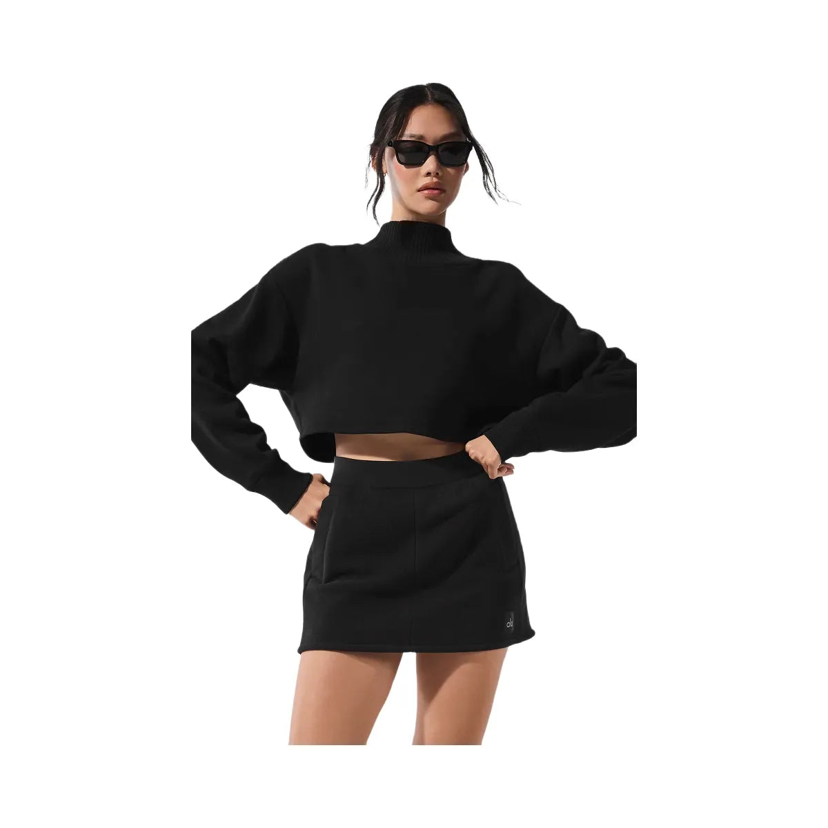 Alo Women's Cropped Serenity Coverup - Black