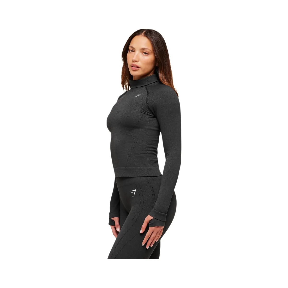 Gymshark Vital Warm Long Sleeve Top - Black Marl