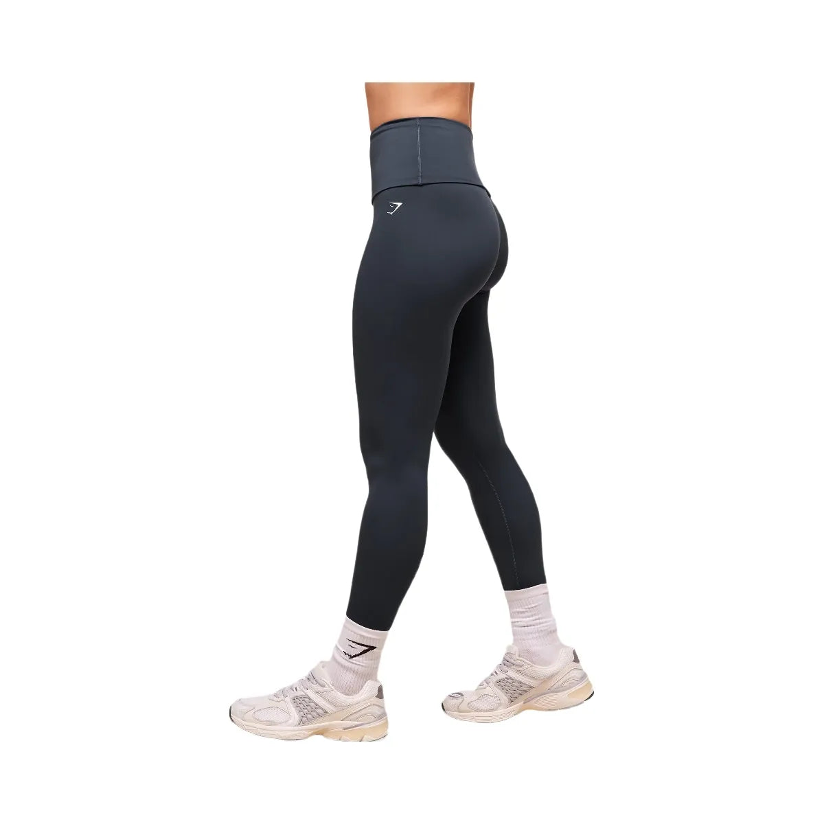 Gymshark Training Foldover Leggings - Heavy Blue