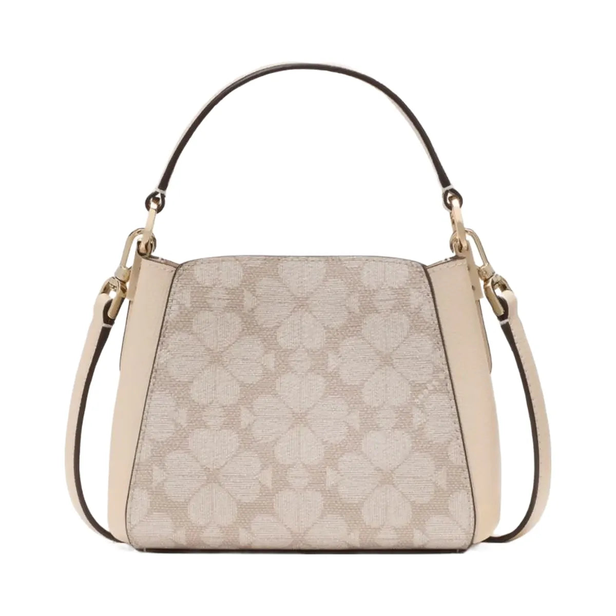 Kate Spade Flower Pvc Mini Top Handle Crossbody Dark Beige Multi