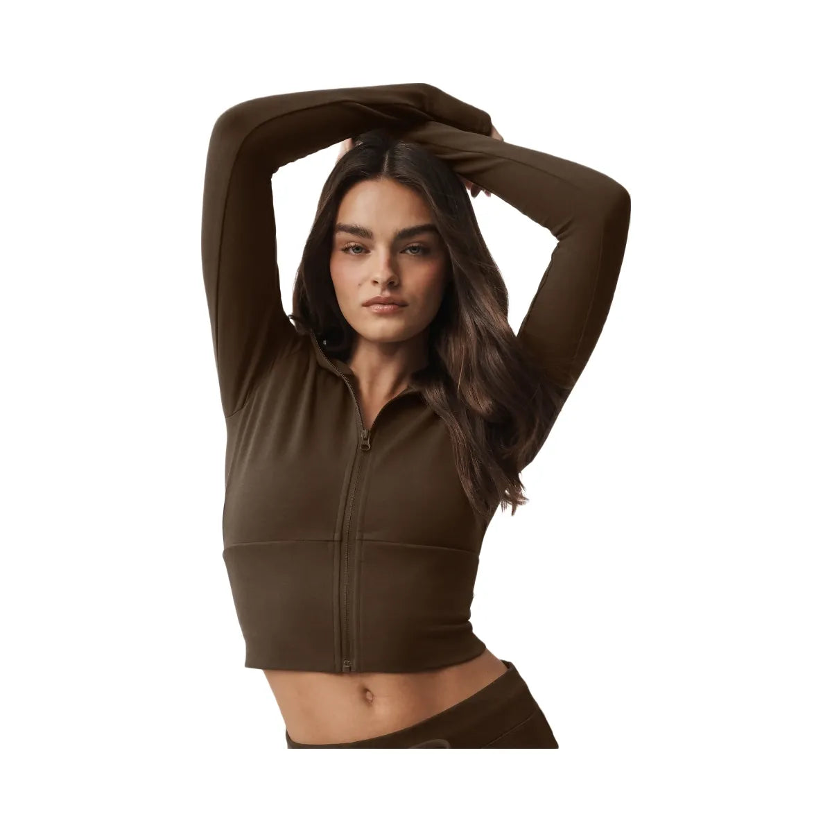 Alo Women's Sway Full Zip Hoodie - Espresso