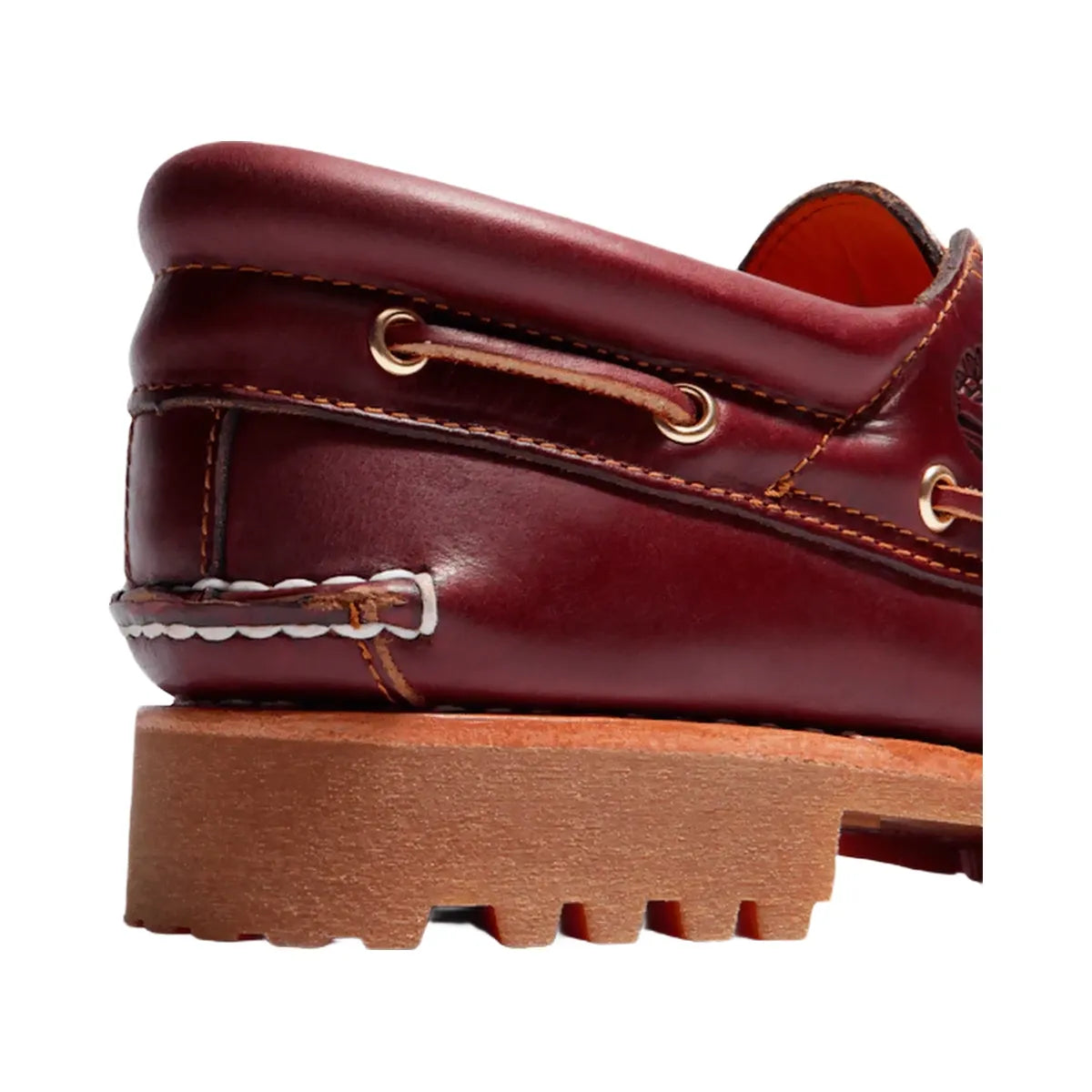 Timberland Authentic 3-Eye Lug Handsewn Boat Shoe Burgundy Men'S