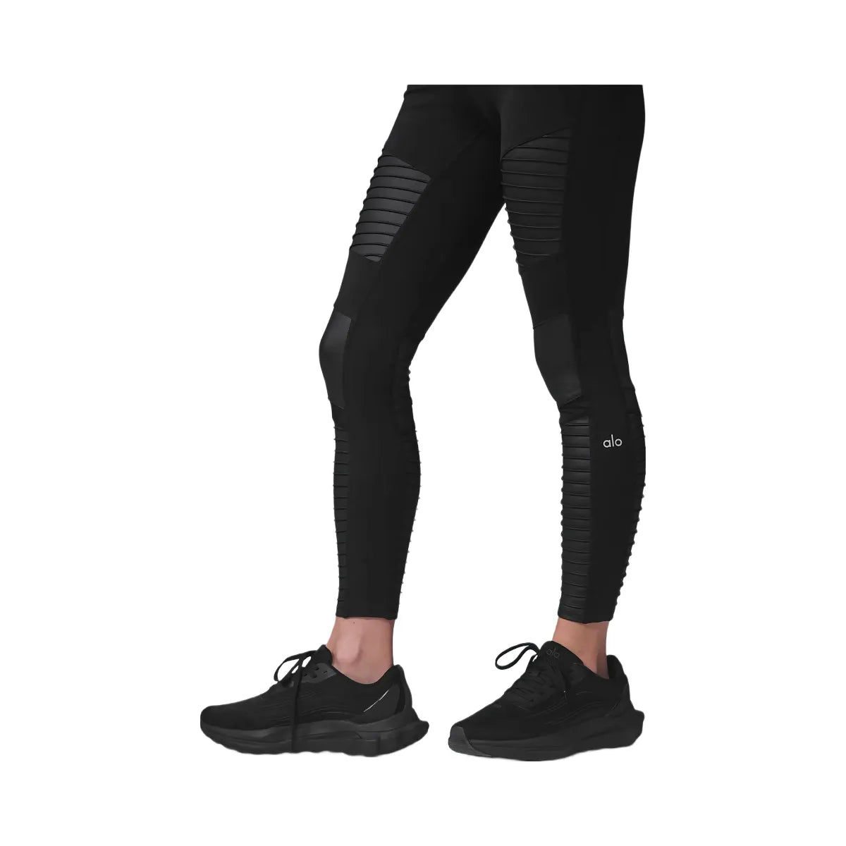 Alo Women's 7/8 High-Waist Moto Legging - Black