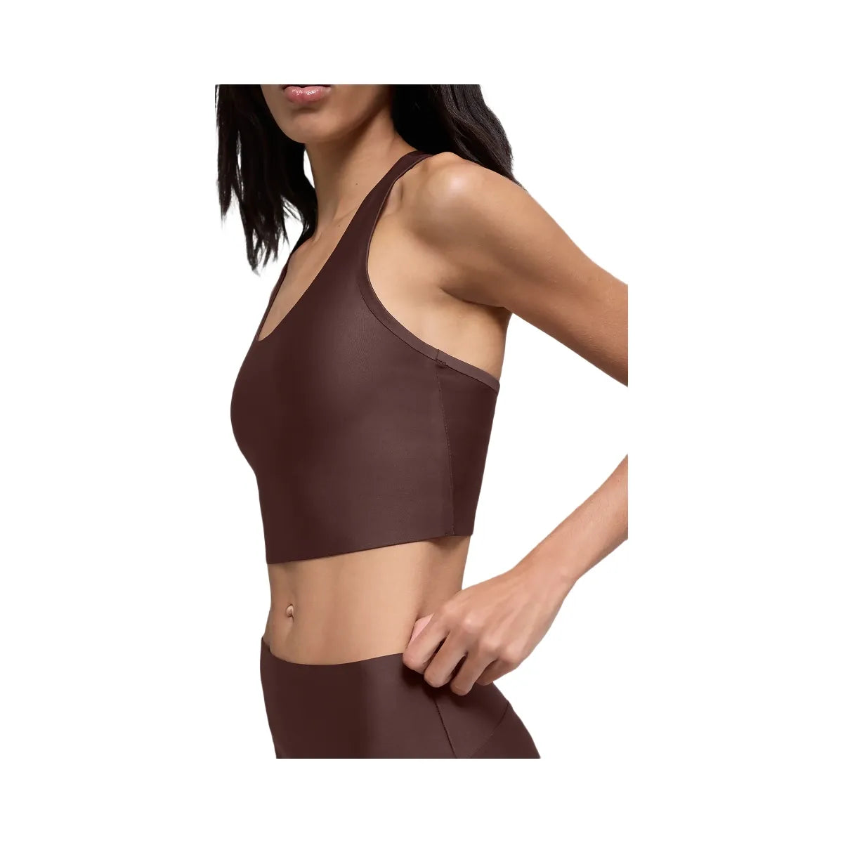 Alo Women's Airlift Super Sleek Bra Tank - Brownstone