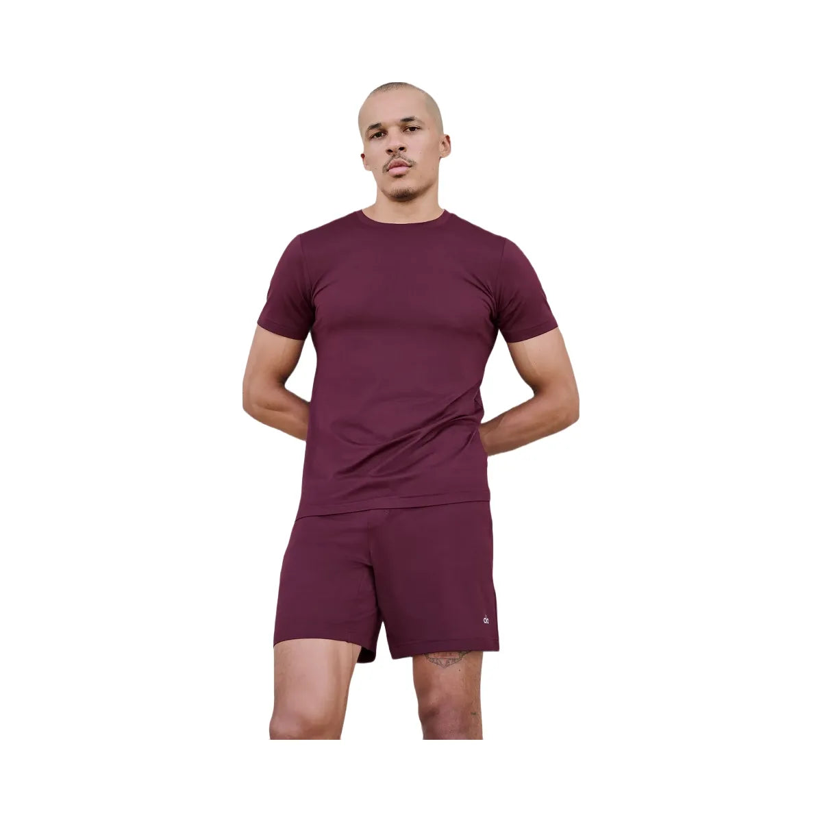 Alo Men's 7" Conquer React Performance Short - Burgundy