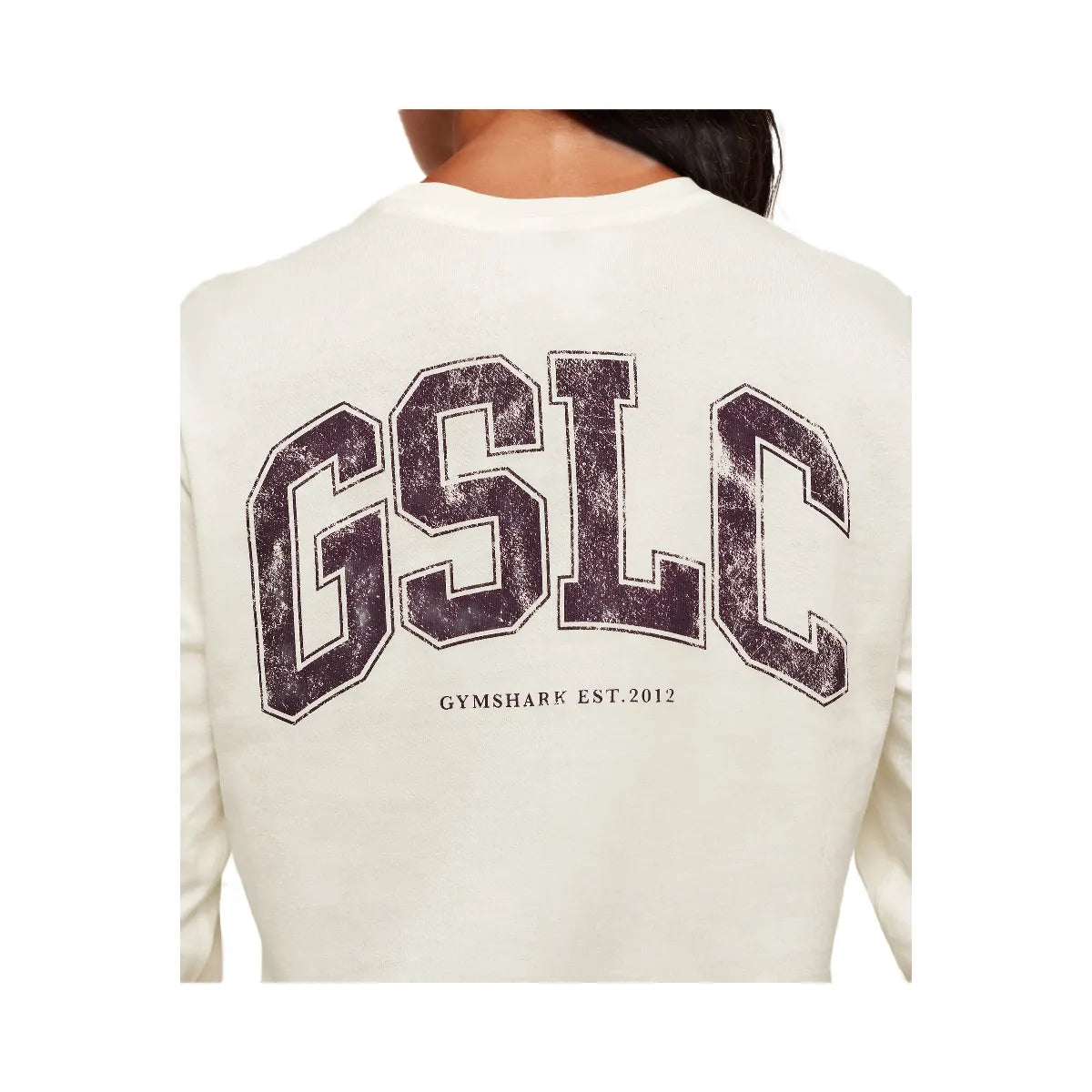 Gymshark GSLC Graphic Oversized Long Sleeve Top - Soft White