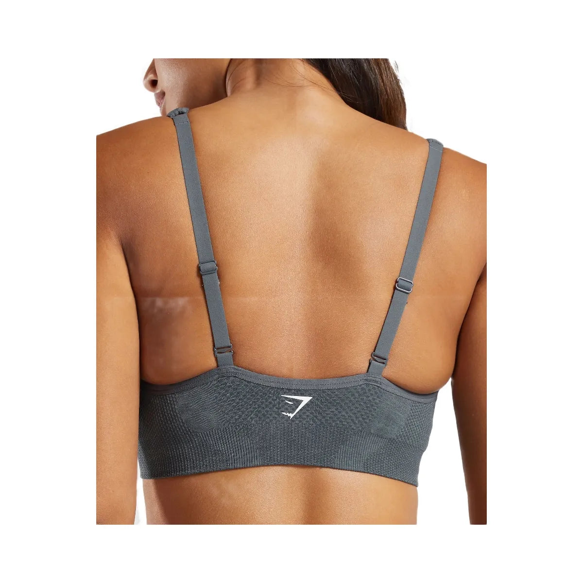 Gymshark Vital V Neck Sports Bra - Strong Grey Marl