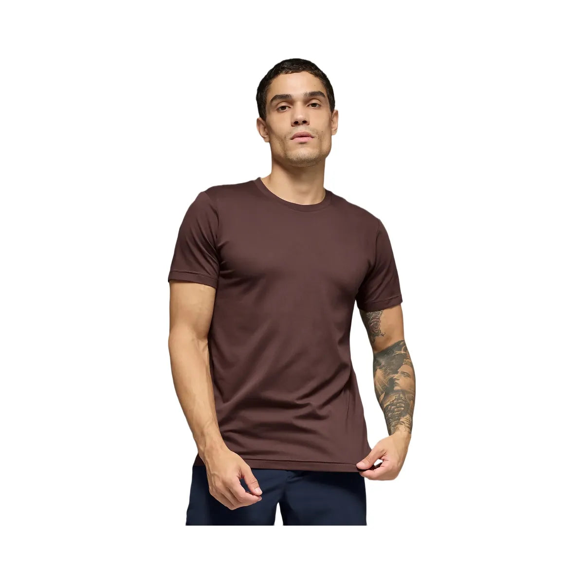 Alo Men's Conquer Reform Crewneck Short Sleeve - Brownstone