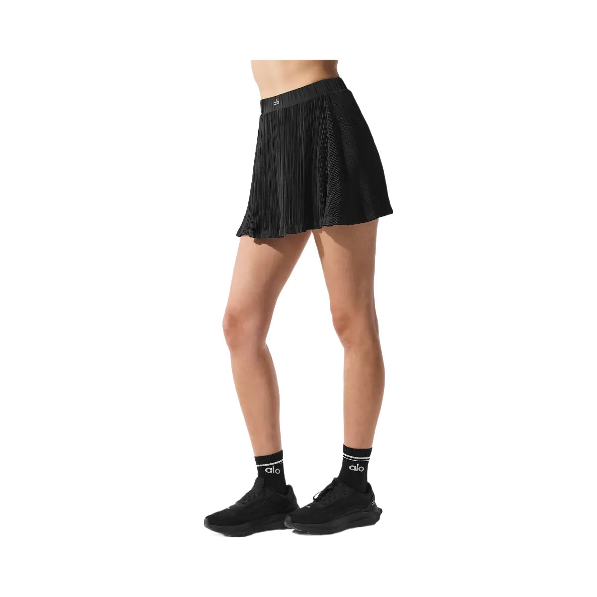 Alo Women's Micro Plisse Tennis Skirt - Black