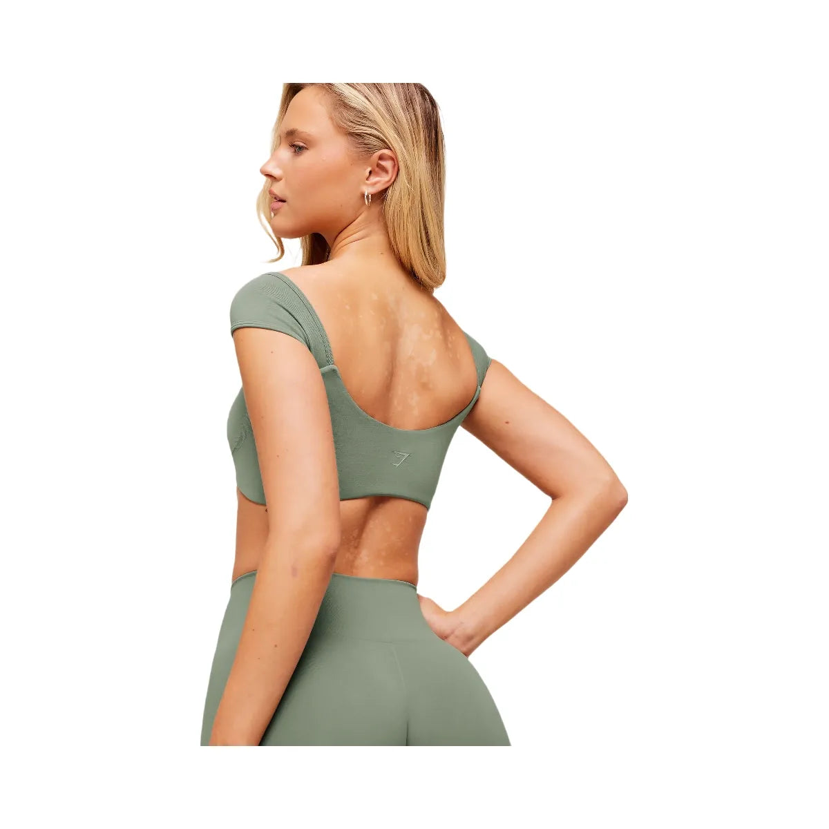 Gymshark Soft Sculpt Cap Sleeve Bralette - Unit Green
