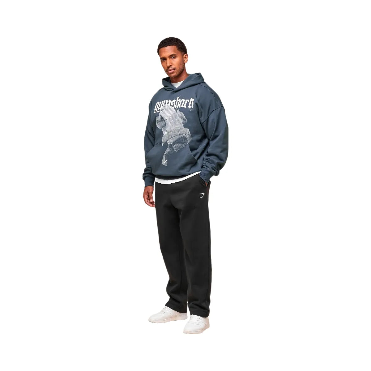Gymshark Prayer Hands Hoodie - Titanium Blue