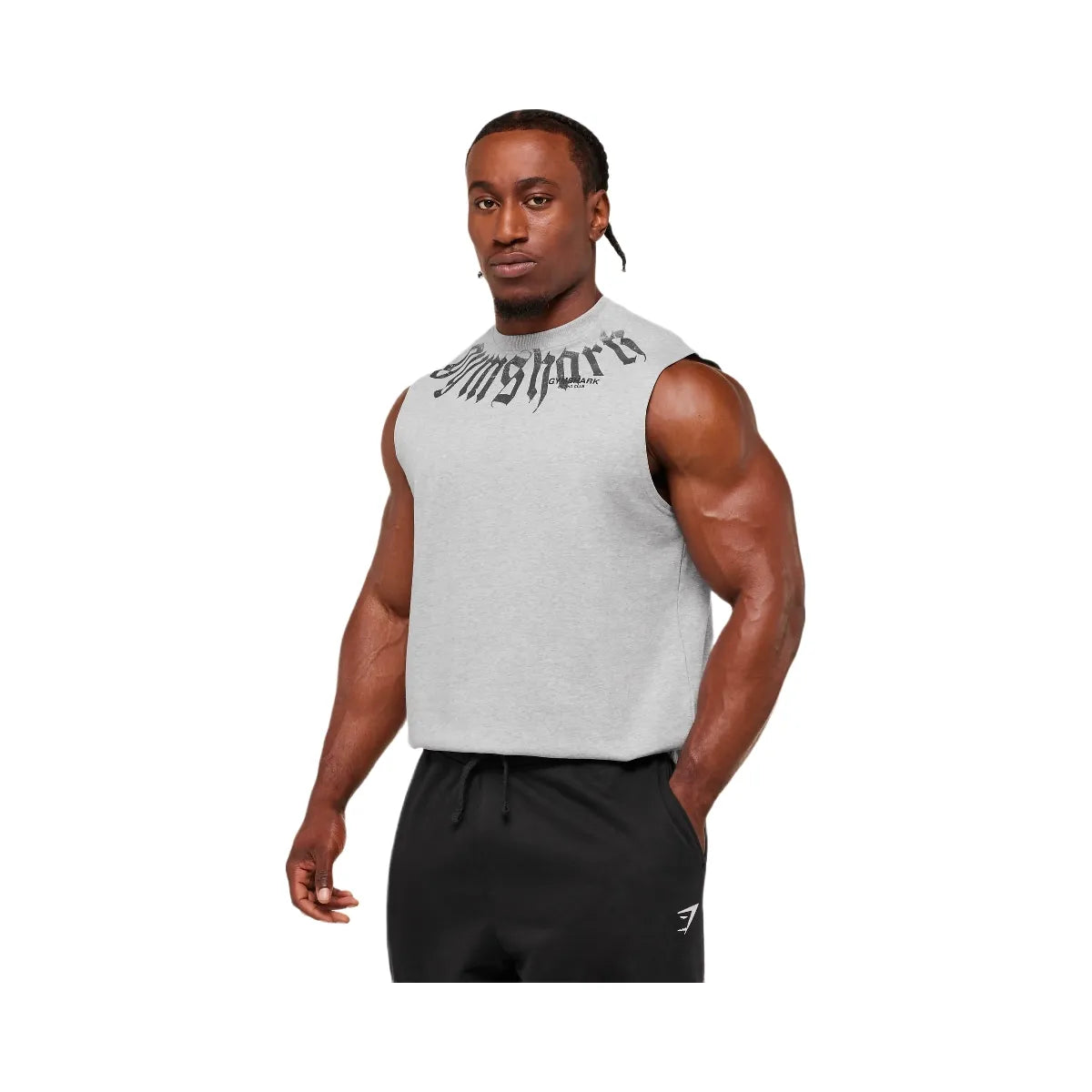 Gymshark Fade Graphic Tank - Light Grey Core Marl
