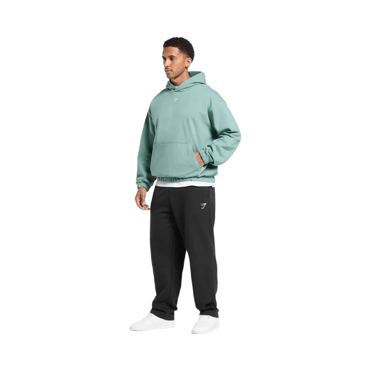 Gymshark Rest Day Essentials Boxy Hoodie - Celeste Blue