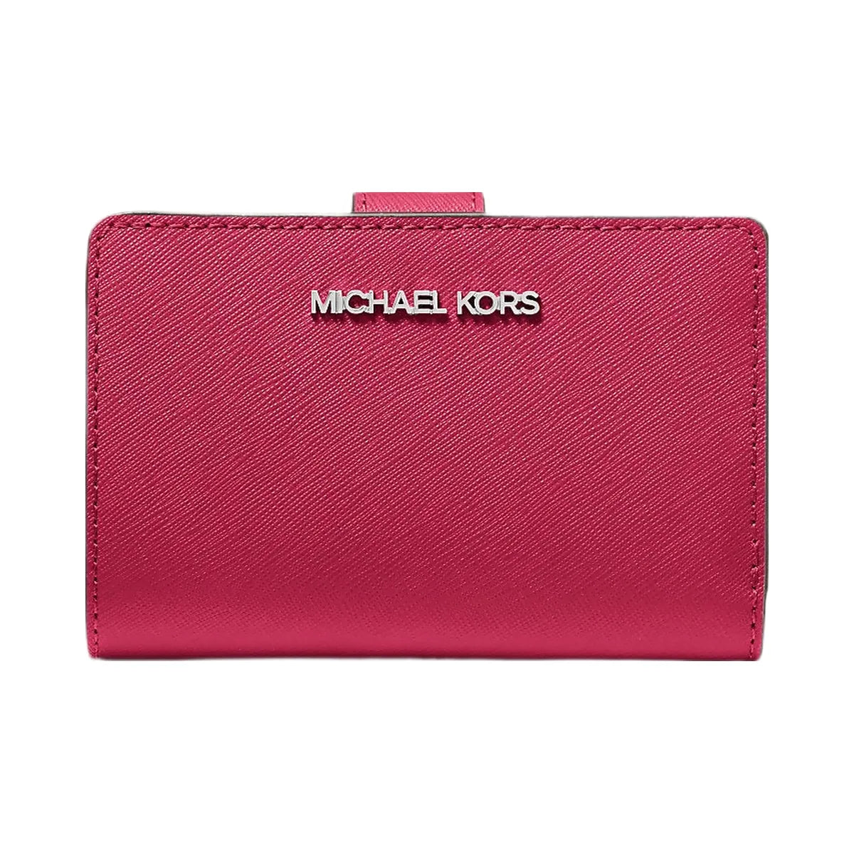 Michael Kors Medium Saffiano Leather Wallet Dk Raspberry
