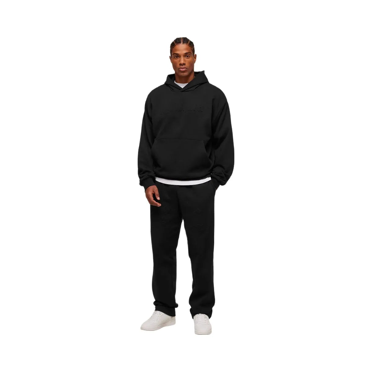 Gymshark Embossed Boxy Hoodie - Black