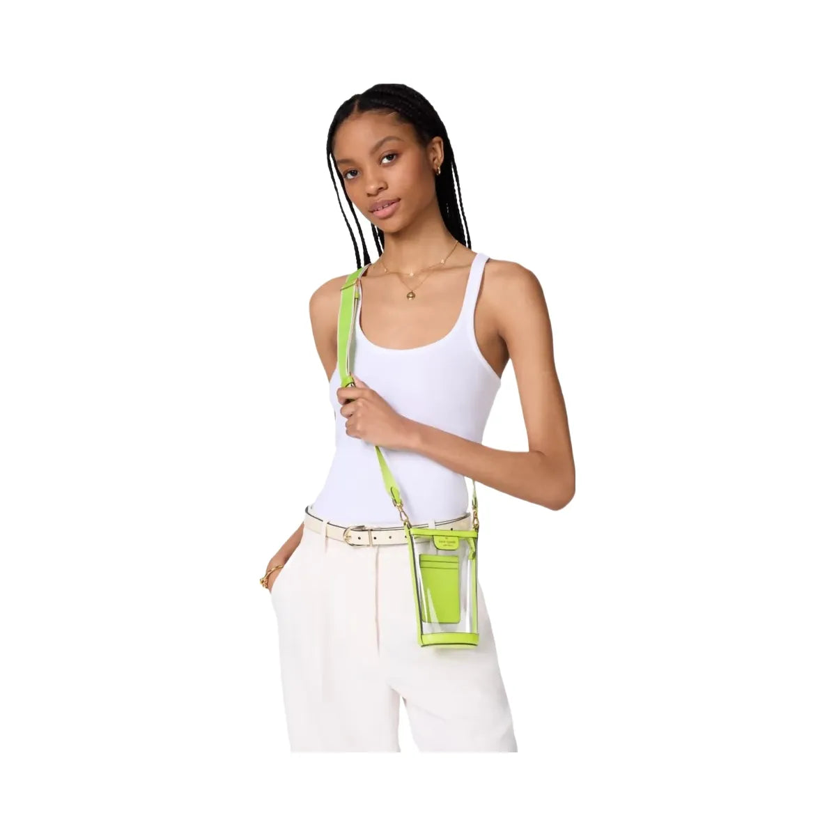 Kate Spade Clare Clear Phone Crossbody Grasshopper Green