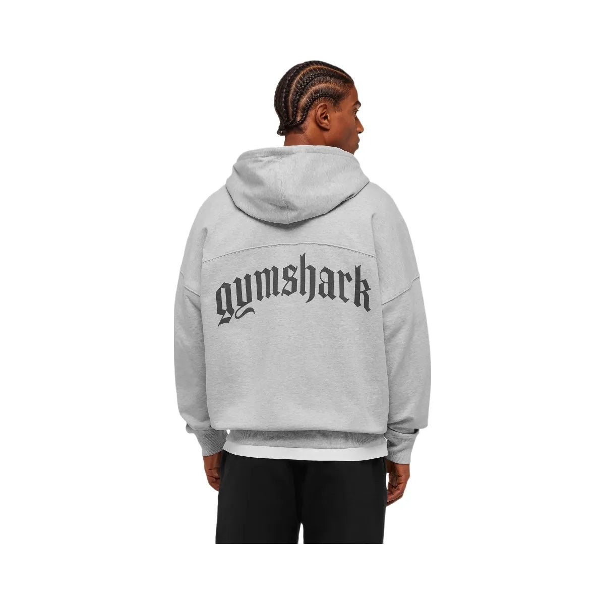 Gymshark Olde English Zip Up Hoodie - Soft Grey Marl