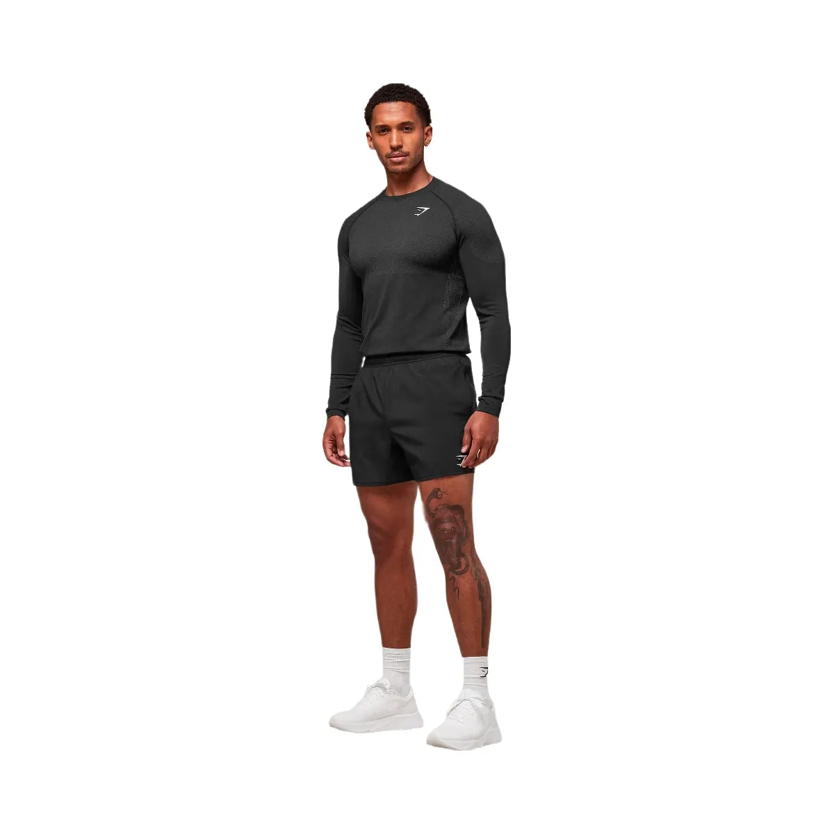 Gymshark Vital Long Sleeve T-Shirt - Black/Silhouette Grey