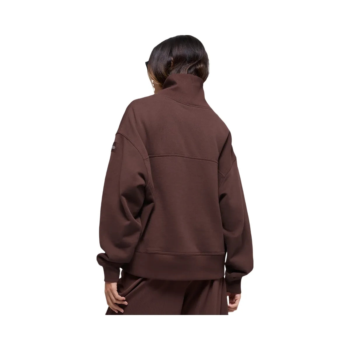 Alo Women's Hazy Mock Neck Pullover - Brownstone