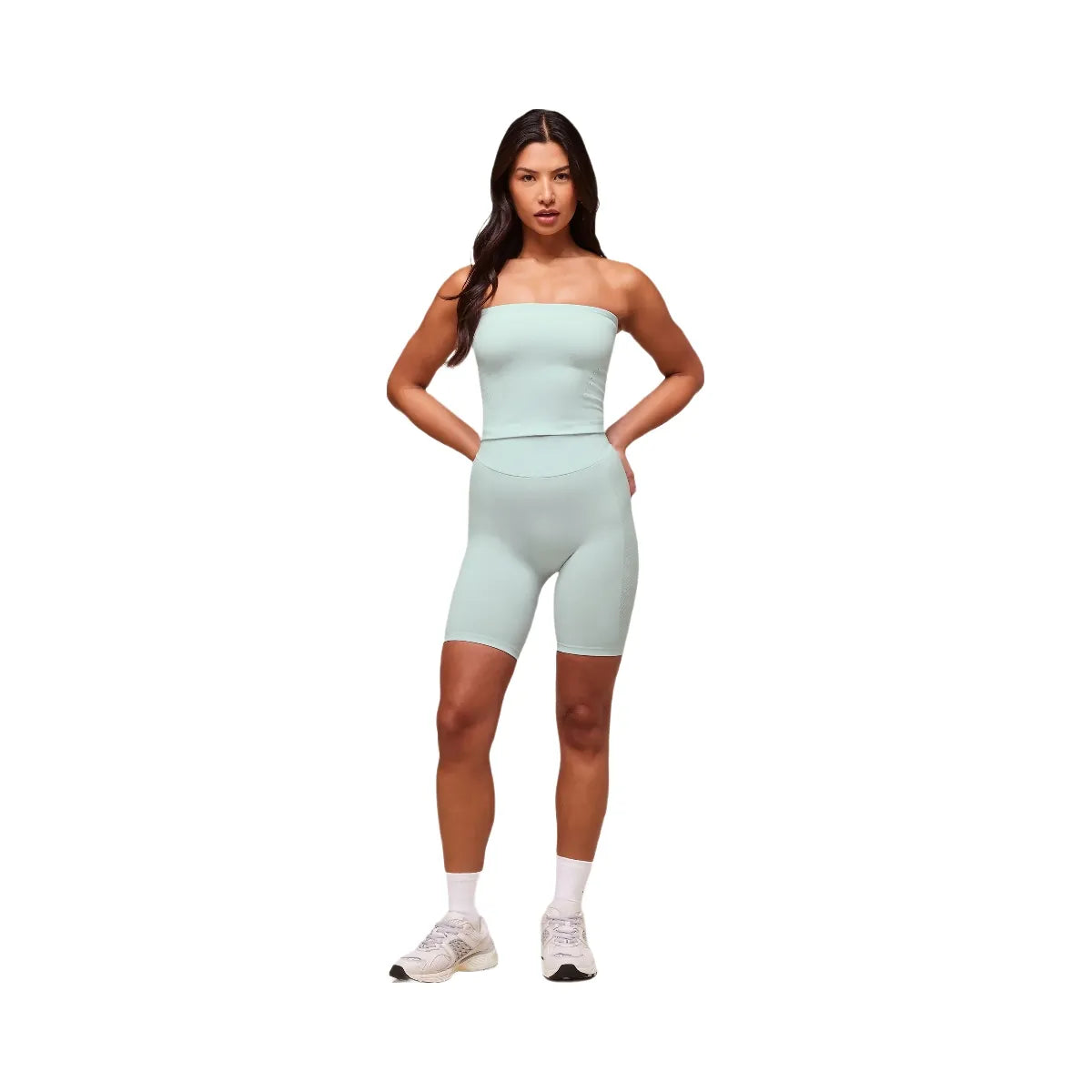 Gymshark everywear Warp Knit Cycling Shorts - Frost Blue