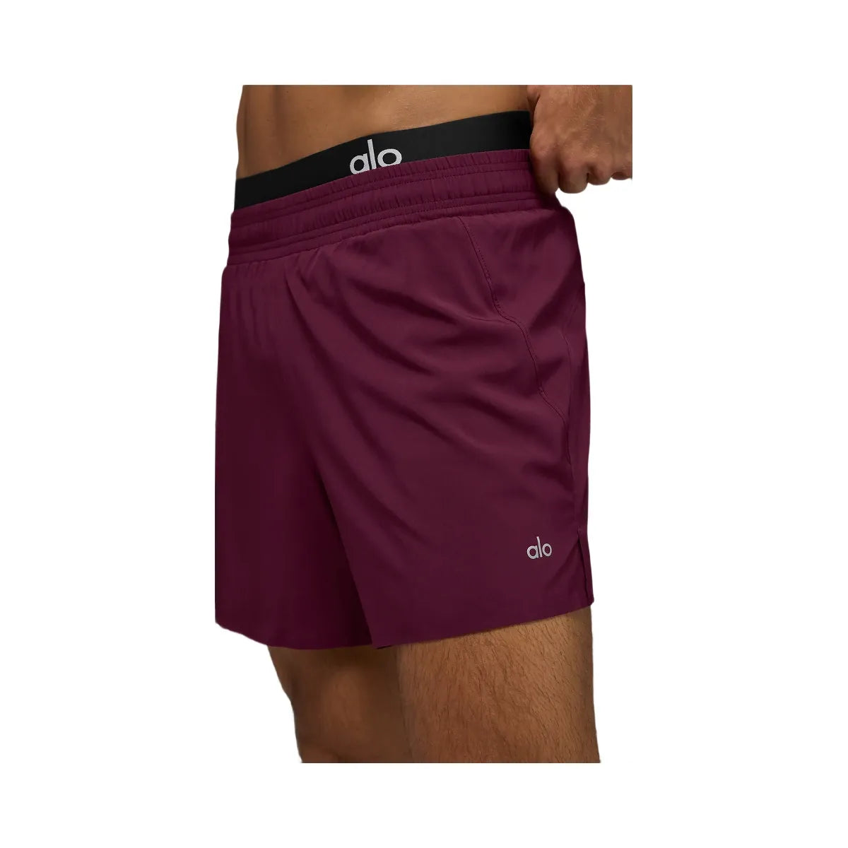 Alo Men's 5" Adapt Running Short - Burgundy