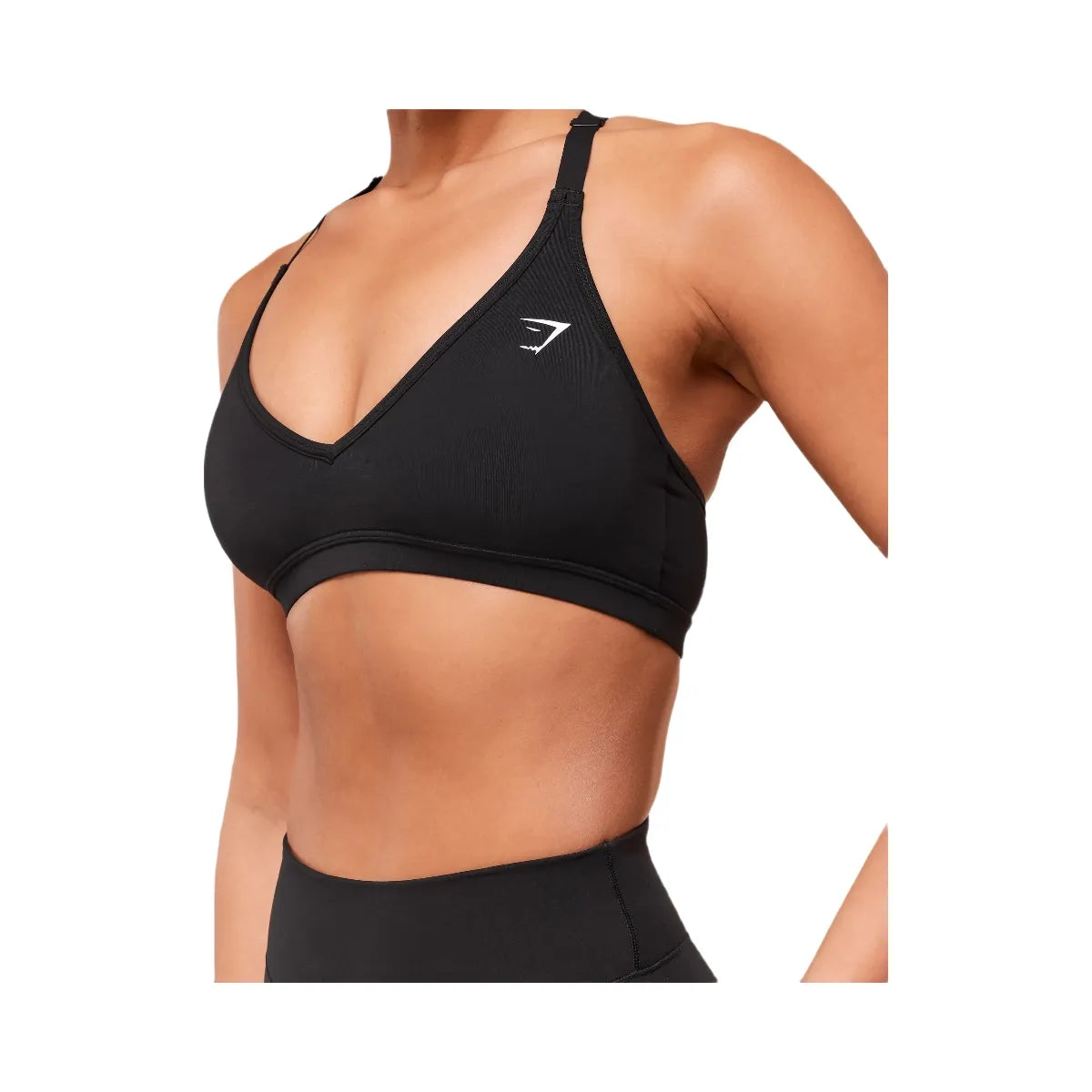 Gymshark Cotton Racerback Sports Bra - Black