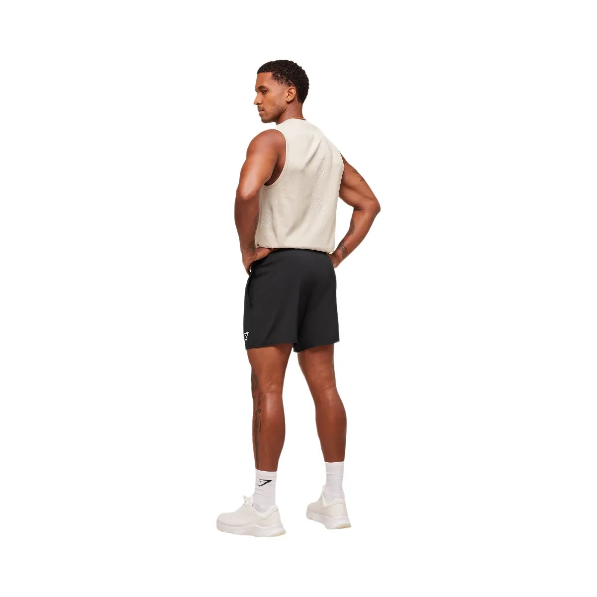 Gymshark Lightweight Seamless Tank - Pebble Grey/White