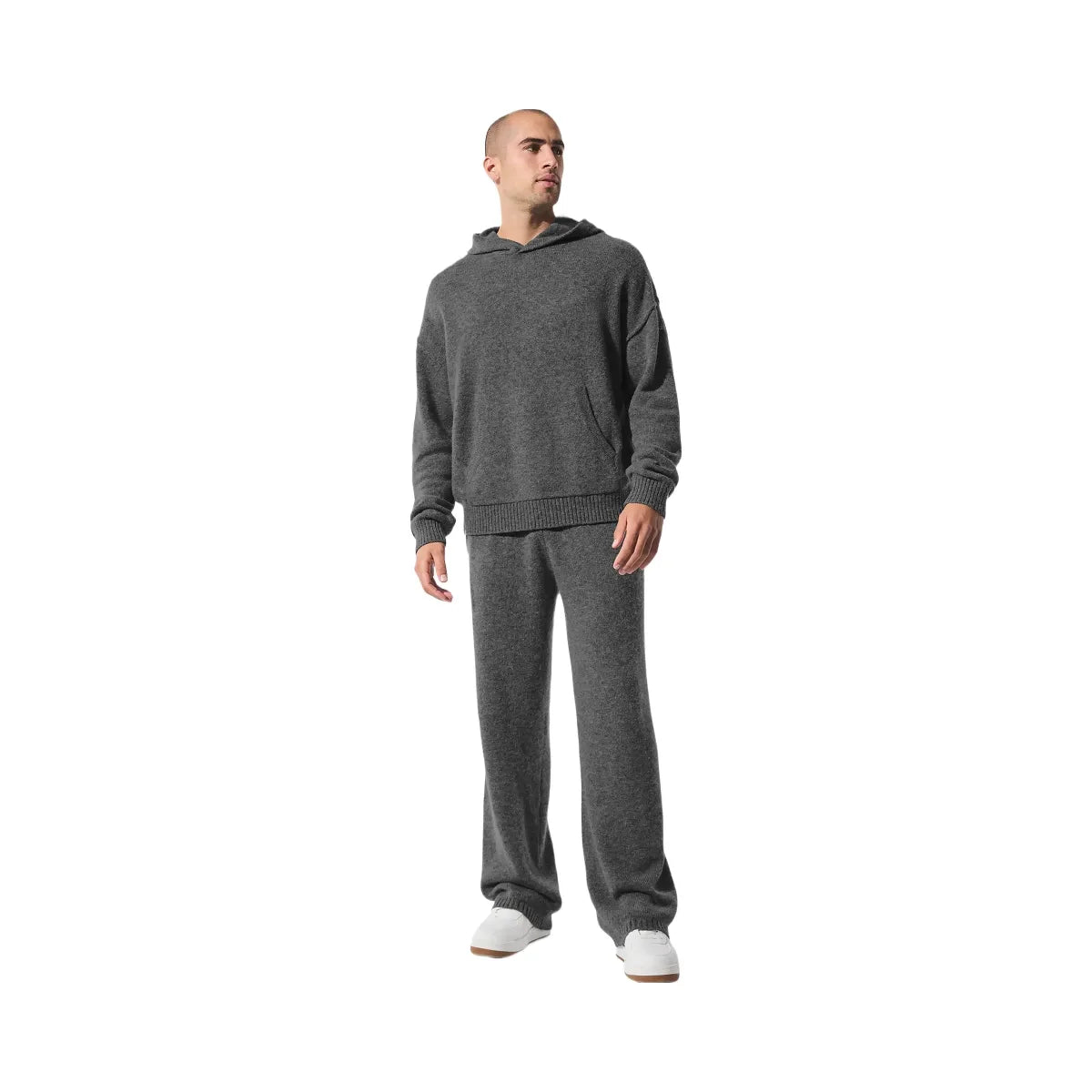 Alo Men's Wool Cashmere New Class Hoodie - Platinum Grey