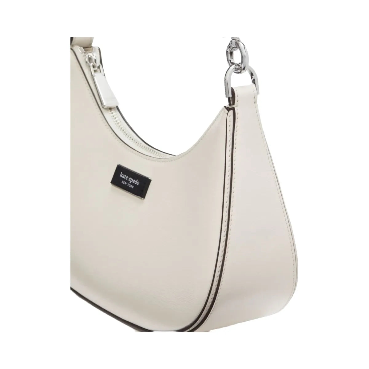 Kate Spade Sam Icon Shiny Small Convertible Crossbody Parchment