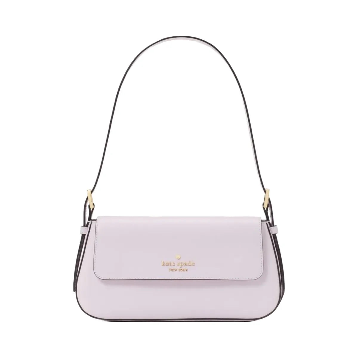 Kate Spade Madison Saffiano Leather Small Flap Shoulder Bag Pale Amethyst