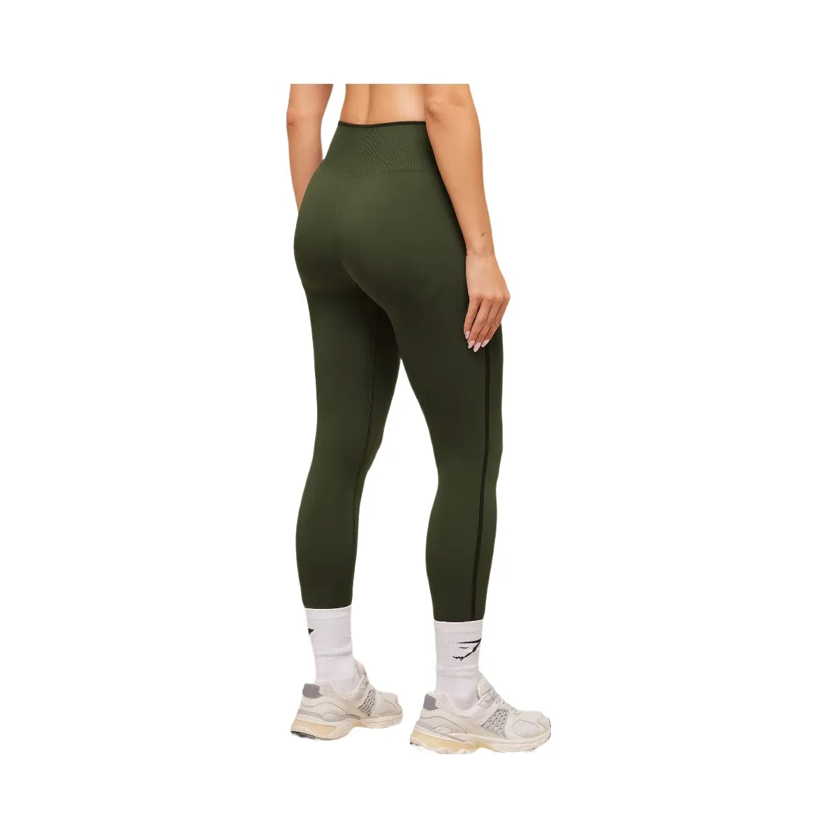 Gymshark Everyday Seamless Contrast Legging - Winter Olive/Black