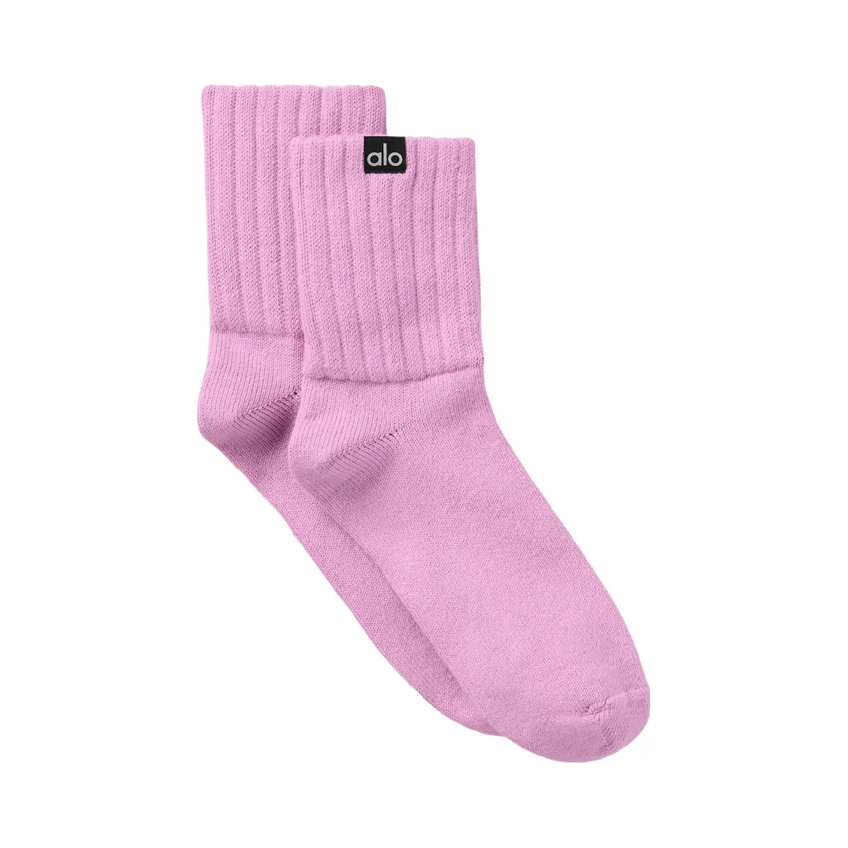 Alo Unisex Half-Crew Scrunch Sock - Candy Heart Pink