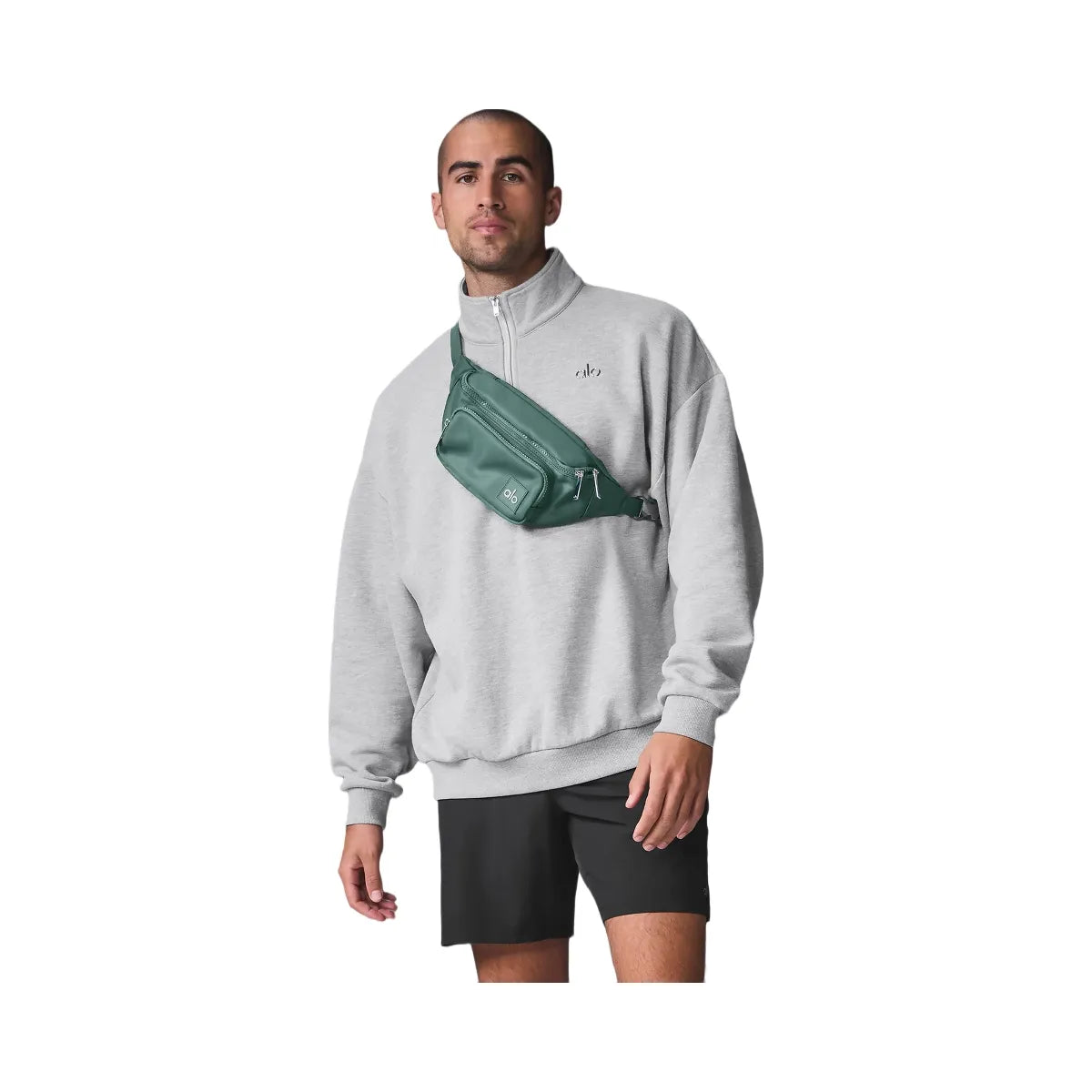 Alo Accolade 1/4 Zip Pullover - Athletic Heather Grey