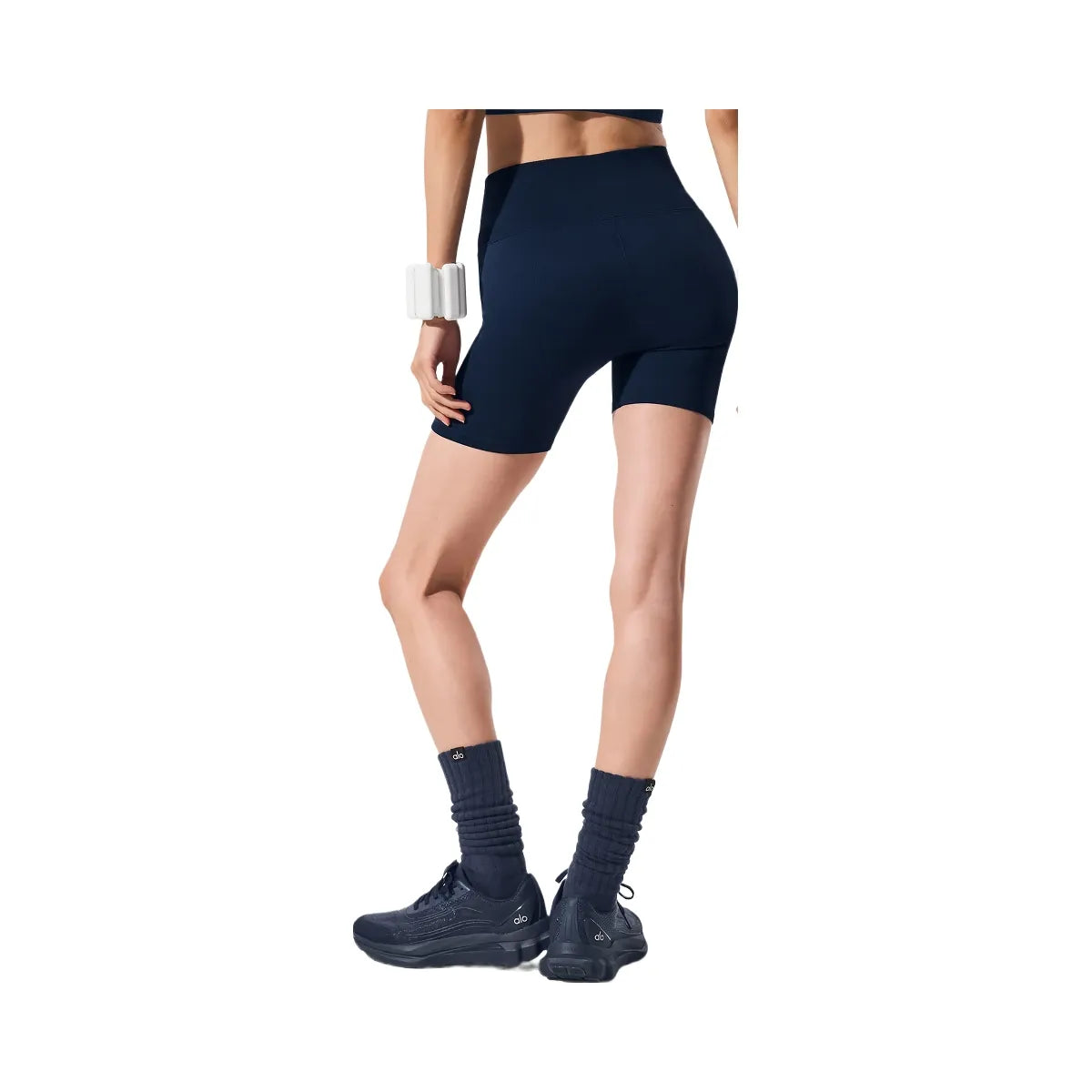 Alo Women's 5" Seamless Ribbed Favorite Short - Navy