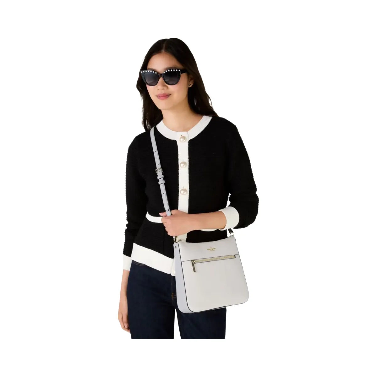Kate Spade Lena Colorblock Large Swingpack Crossbody Mountain Grey Multi