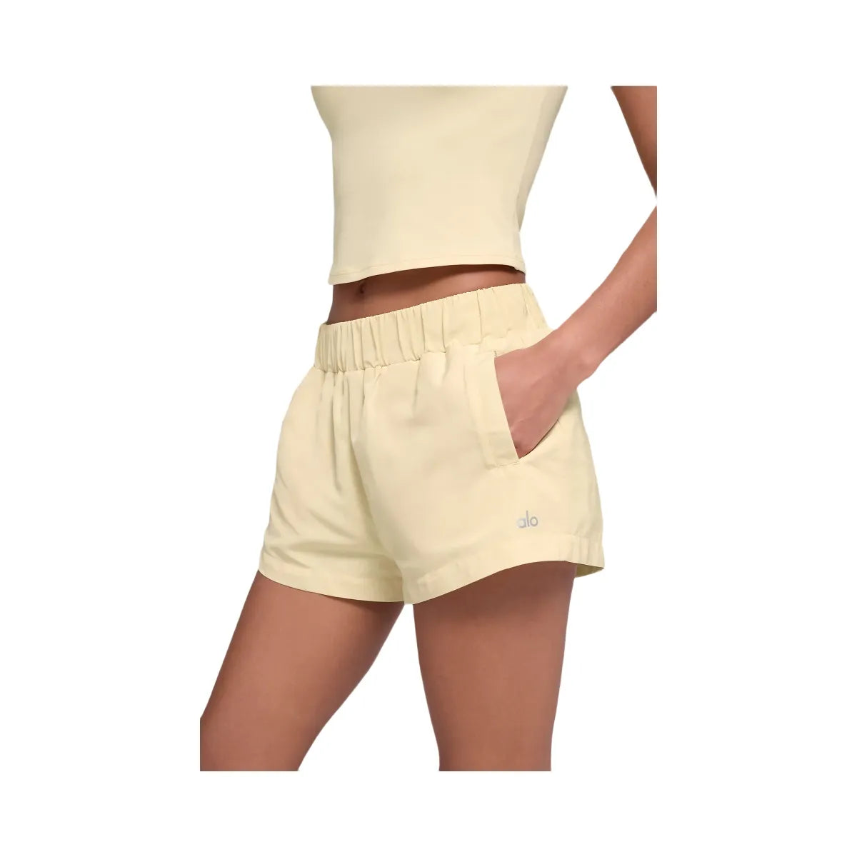 Alo Women's High-Waist Socialite Short - Candlelight Yellow
