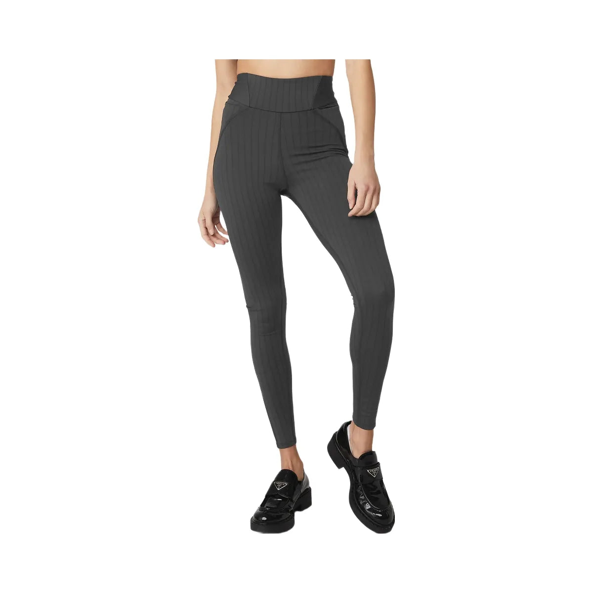 Alo Women's Pinstripe Jacquard Extreme High-Waist Legging - Anthracite/Black