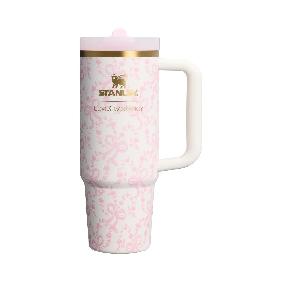 Stanley 1913 x LoveShackFancy Holiday Quencher ProTour Flip Straw Tumbler (30OZ) Coquette Bow Chantilly