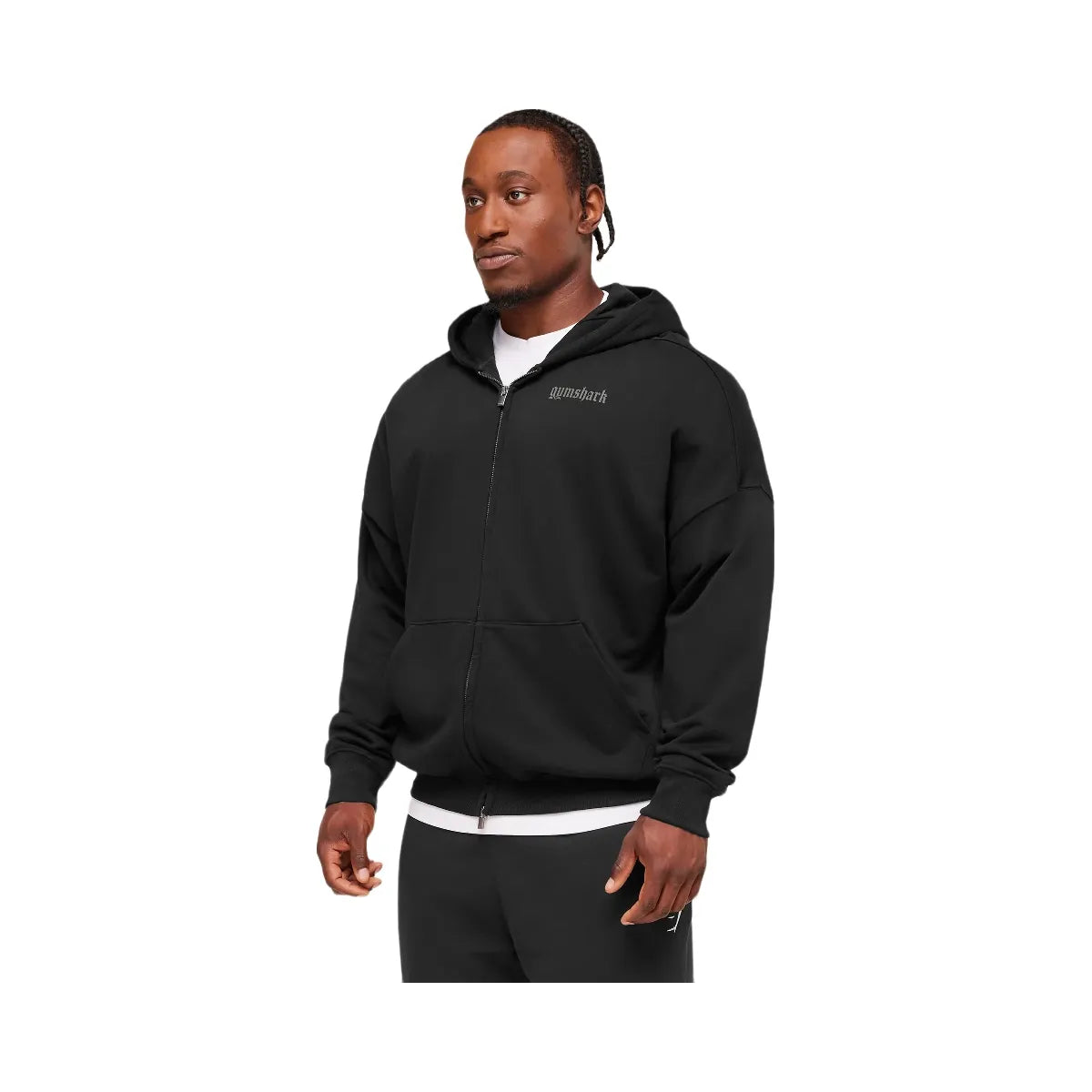 Gymshark Olde English Zip Up Hoodie - Black