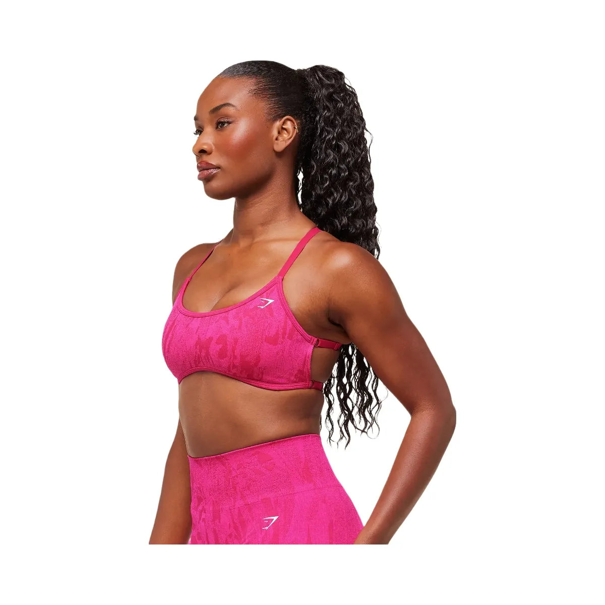 Gymshark Adapt Camo Cross Back Sports Bra - Build Pink/Energy Pink