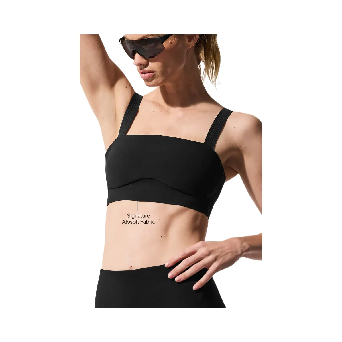 Alo Women's Alosoft Serve It Up Bra - Black