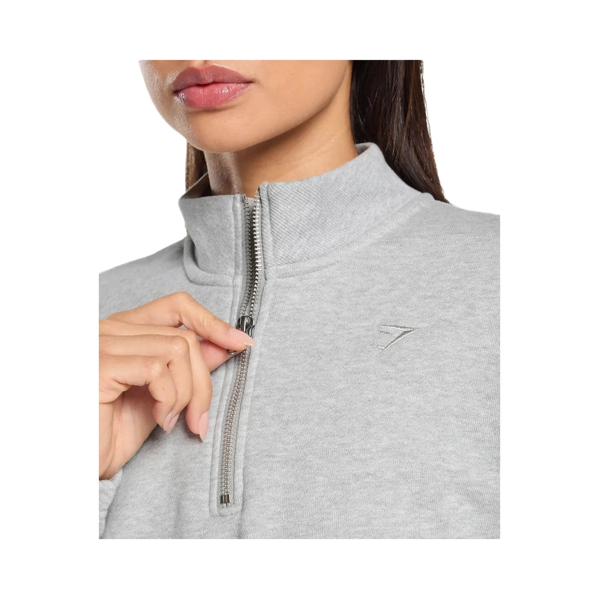 Gymshark Rest Day Sweats 2.0 1/4 Zip Pullover - Light Grey Core Marl