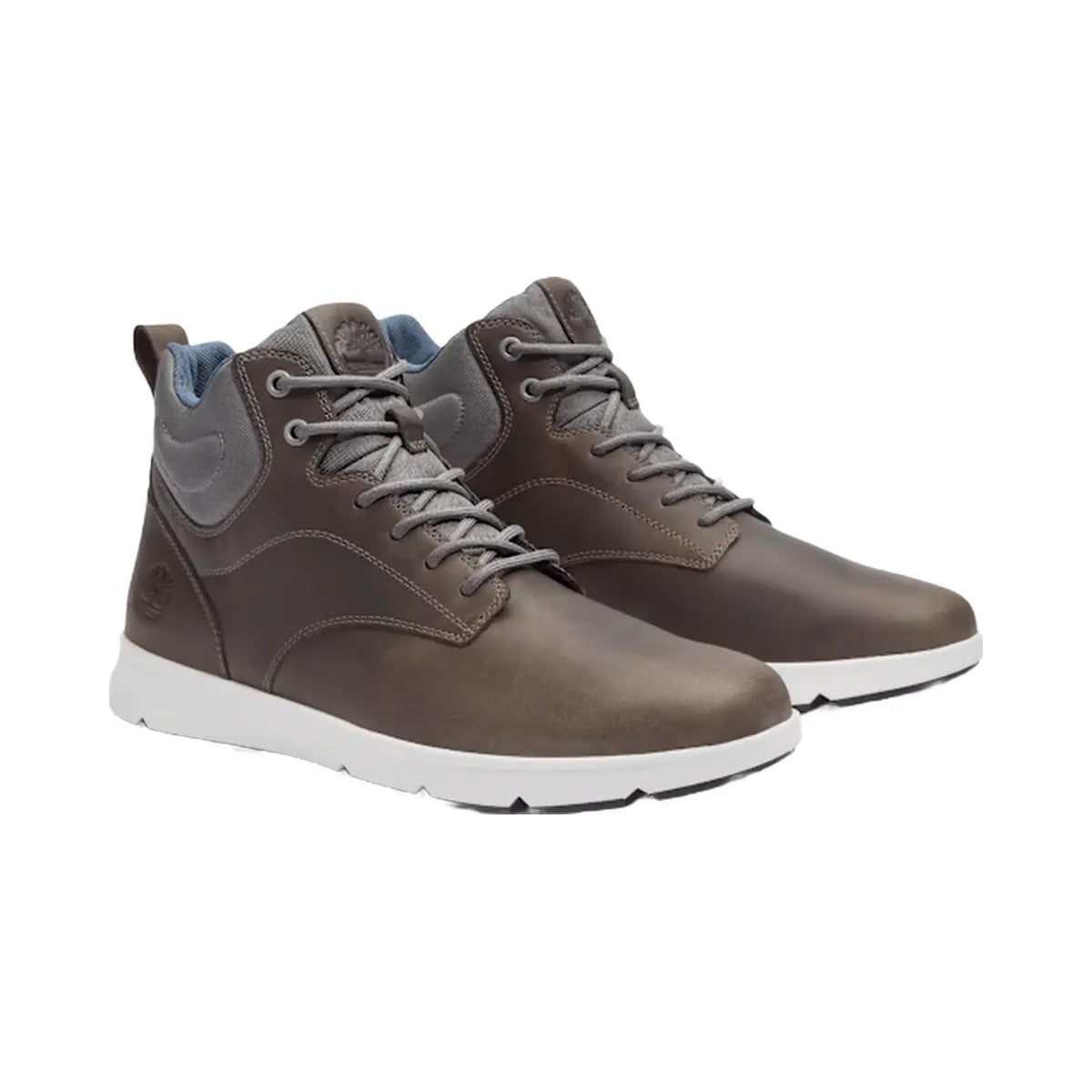 Timberland Men's Parker Street High-Top Sneaker Dark Grey Full-Grain
