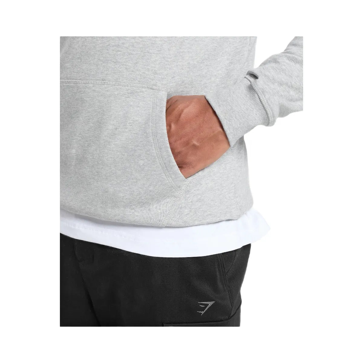 Gymshark Crest Hoodie - Light Grey Marl